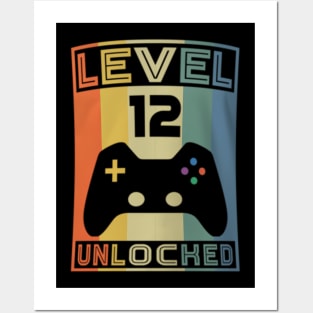 Level 12  Video  12th Birthday Gaming Posters and Art